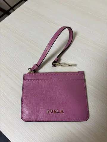 FURLA 패스 케이스 핑크 스트랩 포함