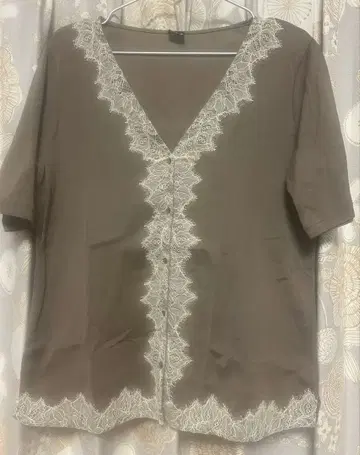 Oscalito Filoscozia 브라운 반팔 셔츠, 가디건