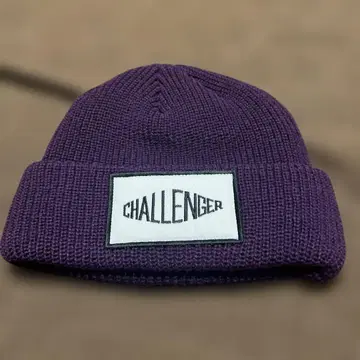 CHALLENGER 니트 모자 보라색