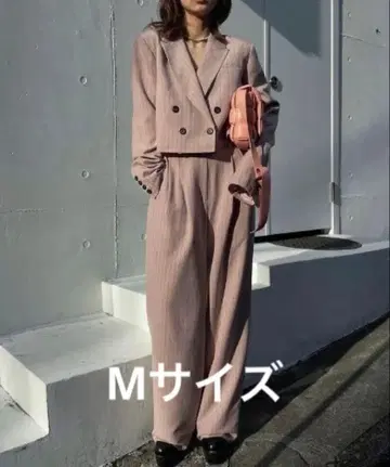 Ameri SHORT JACKET SET UP M 사이즈 핑크
