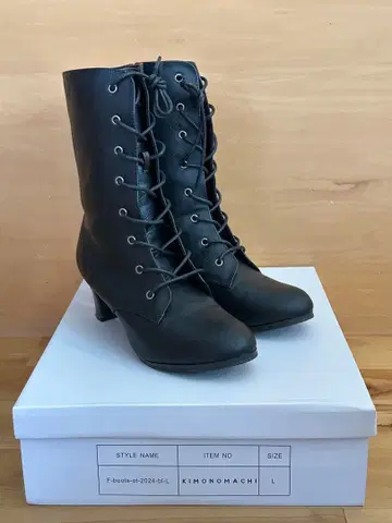 레이스업 부츠 편직 부츠 기모노 바닥 졸업식 하카마용 부츠