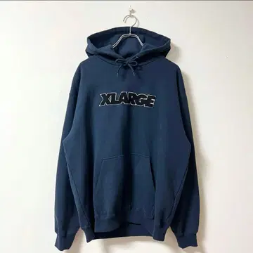 XLARGE 후드티 네이비