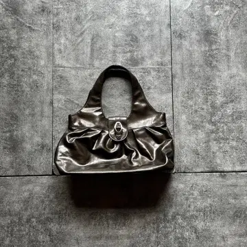 archive grunge metallic shoulder bag y2k