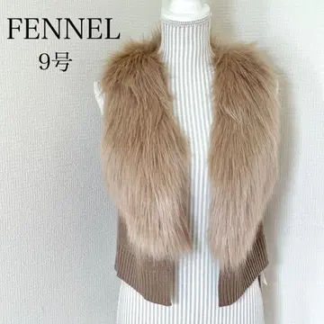 택 포함 미사용 새상품 FENNEL 판넬 퍼 베스트 베이지