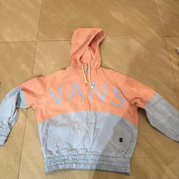 VANS 후드 부착 후드티 핑크/블루