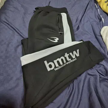 bmtw 조거 팬츠 블랙/화이트 XL