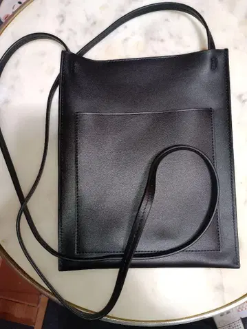 블랙 천연 가죽 사코슈
