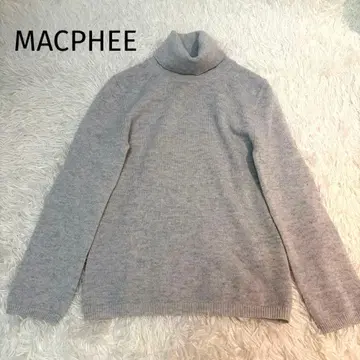 새상품급 MACPHEE 캐시미어 혼방 터틀넥 스웨터 라이트 그레이