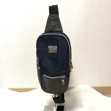 오로비안코 바디백 다크 브라운 가죽 나일론
