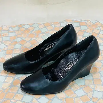 Refrex 리 웨지솔 펌프스 가죽 22.5cm 블랙