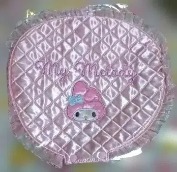 [미사용] 마이멜로디 부채 케이스 핑크 퀼팅 레이스 완판템