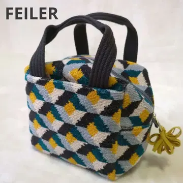 [ 새상품급 ] FEILER 서카디안 플라워 큐브 핸드 백 파우치