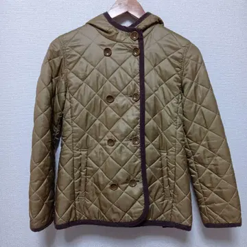 에이글 카키 퀼팅 자켓 후드 부착