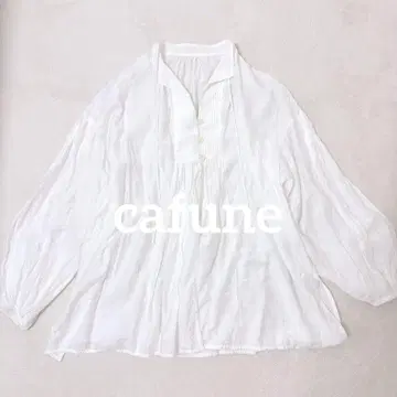 cafune 카후네 핀턱 블라우스 리본 볼륨 슬리브