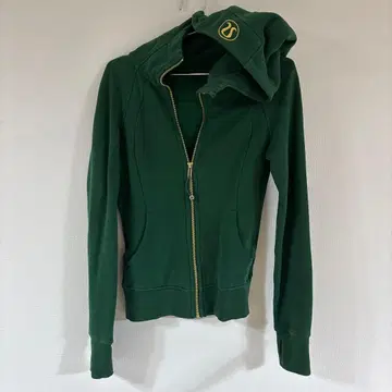 골드 로고 Lululemon 그린 후드티 사이즈 2 새상품급