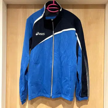새상품급 asics 파랑/네이비 저지 셋업 M 사이즈