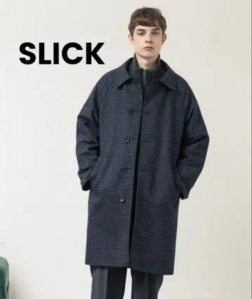 [ 미사용 새상품 ] slick 슬릭 클래식 체크 리버서블 코트