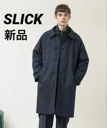 [ 미사용 새상품 ] slick 슬릭 클래식 체크 리버서블 코트