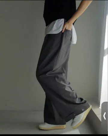 LOHEN 더블 벨트 2 팬츠 그레이