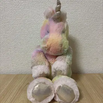 파스텔 유니콘 봉제 인형 약 30cm