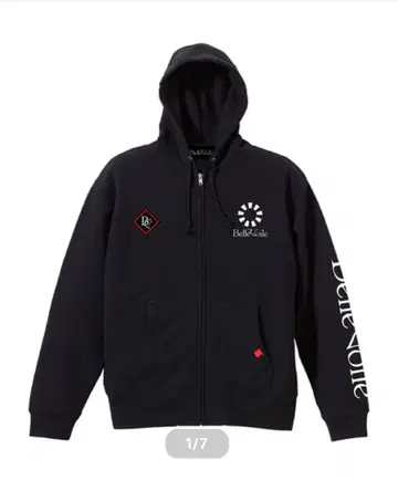 Belle Voile ZIP 후드티(BLACK)