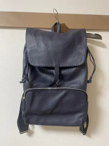 ZANELATO 네이비 가죽 백팩