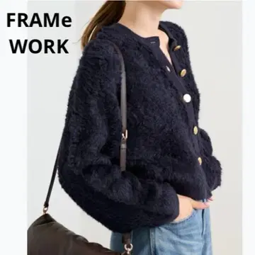 FRAMeWORK 프레임워크 샤기 니트 가디건 알파카 혼방