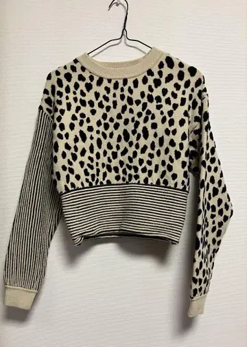 Ameri VINTAGE 애니멀 무늬 달마시안 스웨터