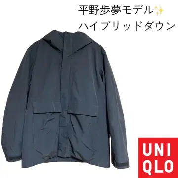 유니클로 히라노 아유무 모델 M 레어 하이브리드 다운 스노우보드