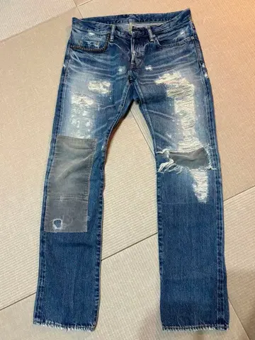 HYSTERIC GLAMOUR 데미지 데님 팬츠