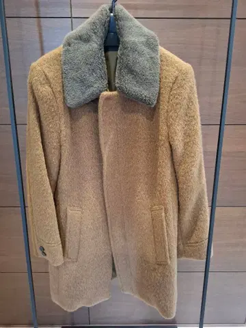 라운지 리자드 알파카 샤기 더블 크로스 스텐카라 코트