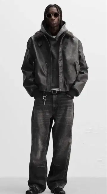 [ ZARA ] 페이크 가죽 자켓