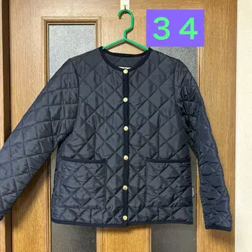 트래디셔널 웨더웨어 네이비 퀼팅 자켓 34