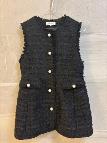 [Arpege story] 펄 버튼 트위드 페플럼 베스트