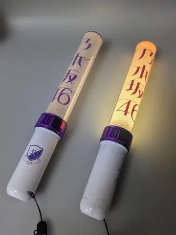 노기자카46 응원봉 화이트 보라색 스트랩 포함