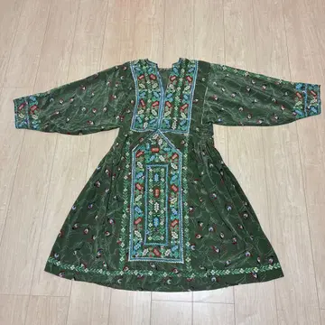 vintage 빈티지 구제 의류 자수 원피스 레트로 꽃무늬