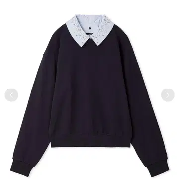 25AW SNIDEL 비쥬 카라 맨투맨 네이비