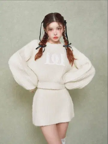 Darich 다리치 퀼팅 로고 니트 셋업 IVO FREE