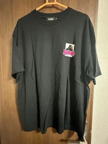 XLARGE 블랙 티셔츠 고릴라 디자인