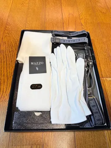 MAZZO 장갑 손수건 서스펜더 세트 27cm