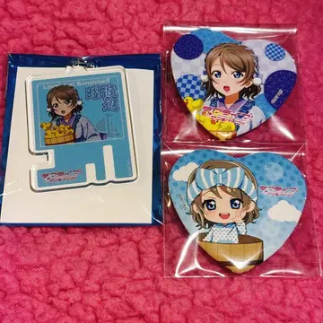 Aqours 와타나베 요 다이코쿠유 캔뱃지 아크릴 키링