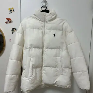 U.S. POLO ASSN. 화이트 다운 자켓 F 사이즈
