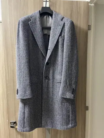 [ 미사용 새상품 ] 링자켓 체스터 코트 그레이 트위드 50