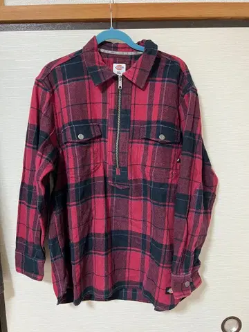 Dickies XL 빨검 체크 셔츠