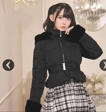 미셸 마카롱 신쿠비레 슬림 숏 다운 블랙 프리 사이즈