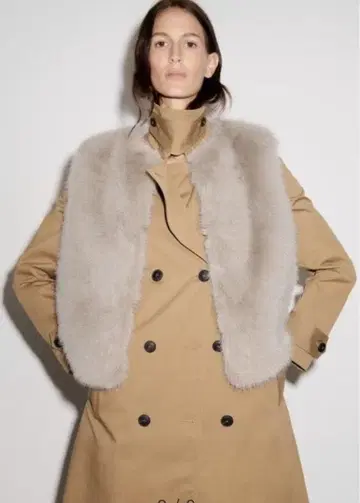 ZARA 인조 모피 베스트 ZW COLLECTION