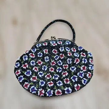꽃무늬 전체 비즈 비즈백 레트로 앤티크