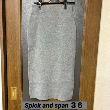 스픽앤스팬 리브 라메 타이트 롱 스커트 스팽글 36 새상품