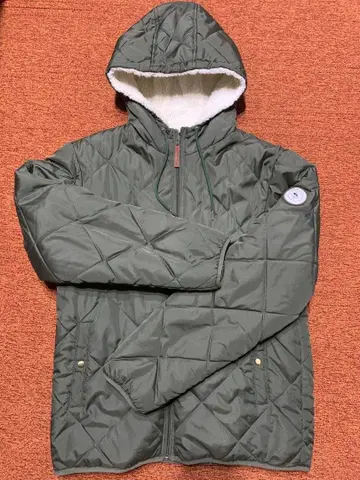 Quiksilver 후드 부착 리버서블 올리브 그린