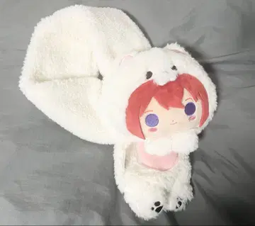 스오우 츠카사 화이트 북극곰 고백 풍선 머플러